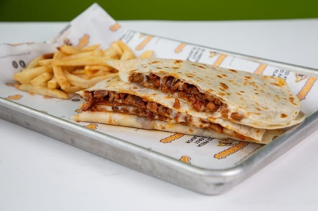 Adobada (marinated pork) Quesadilla.