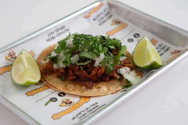 Adobada (marinated pork) Street Taco.